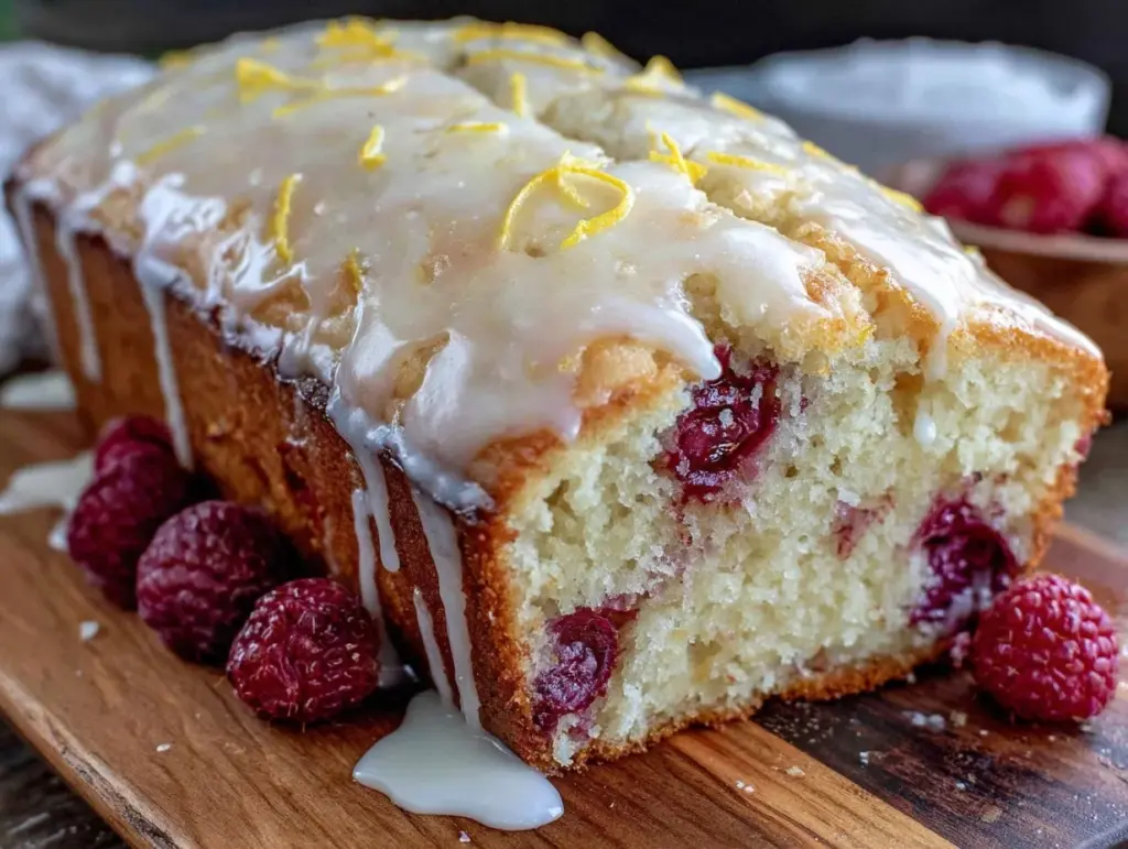 lemon raspberry bread - featured image