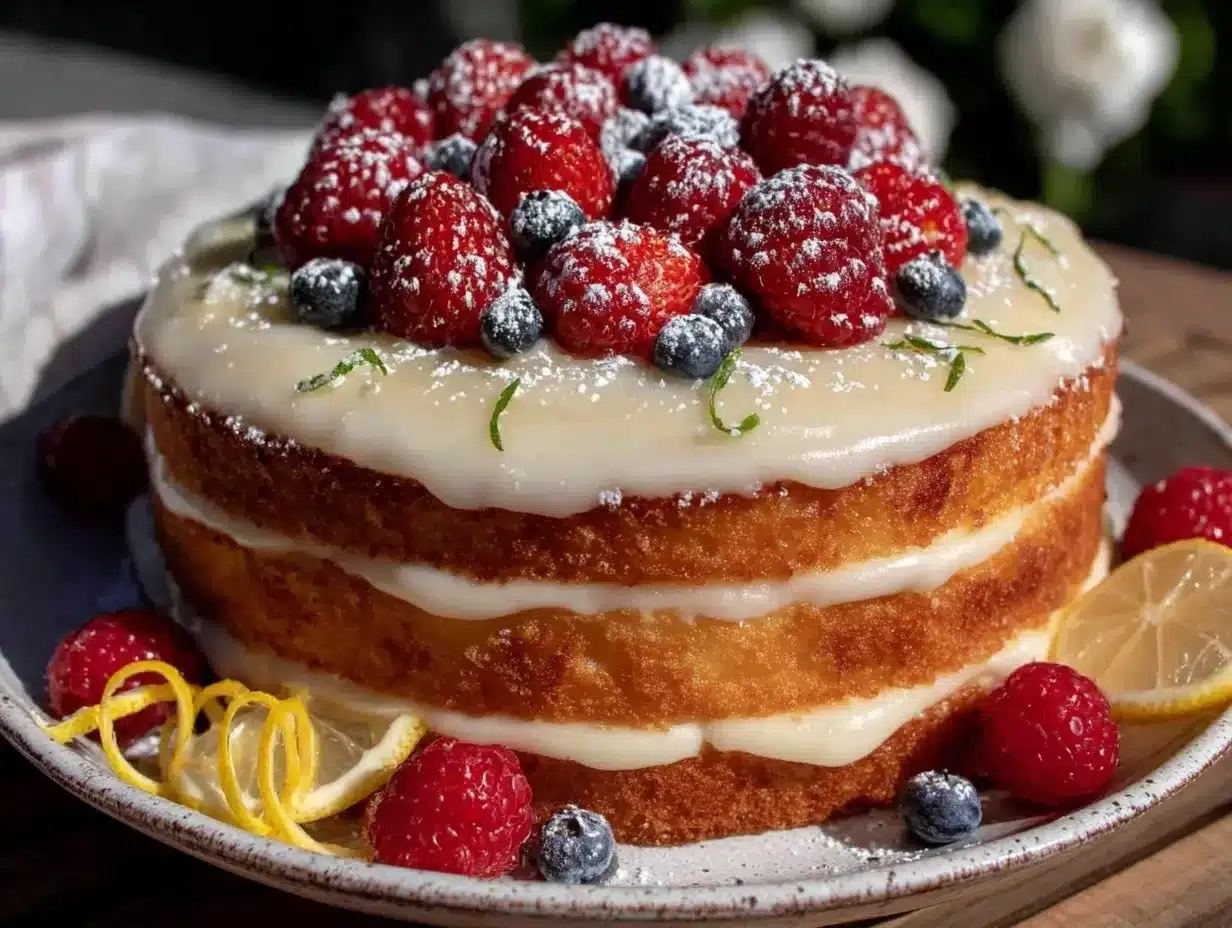 light lemon mascarpone layer cake preparation steps
