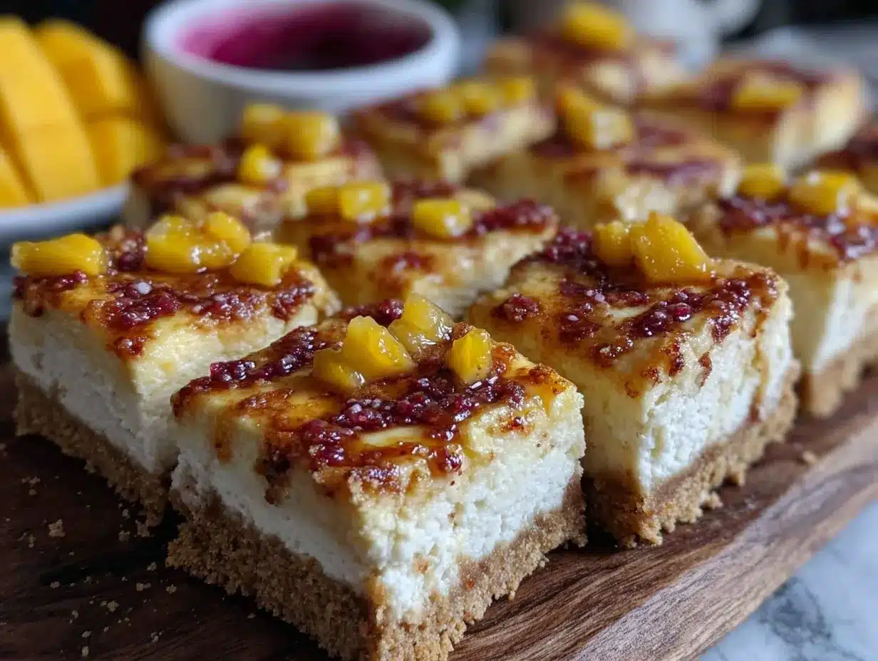 mango tajin cheesecake bars preparation steps