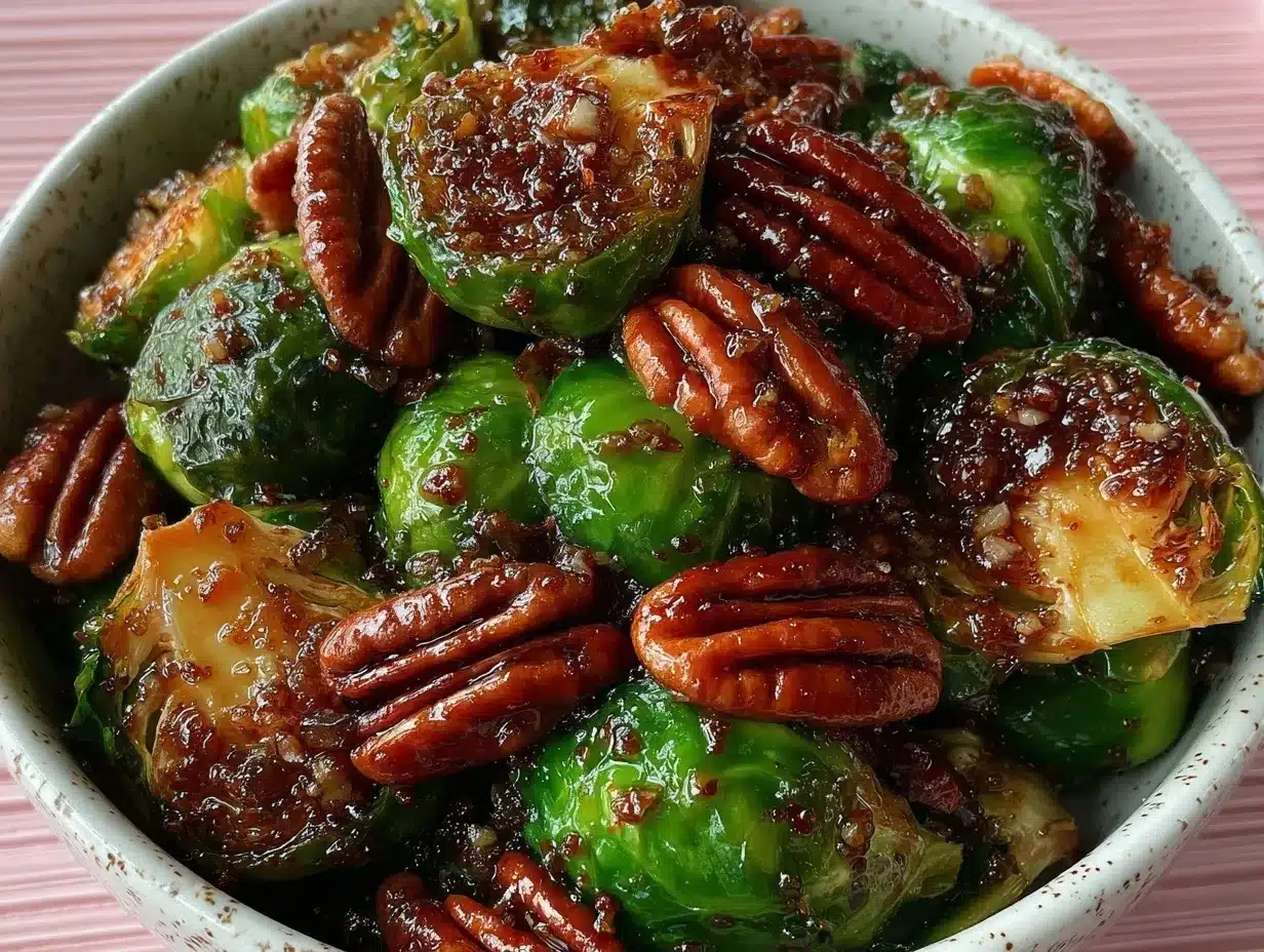 maple balsamic roasted brussels sprouts preparation steps