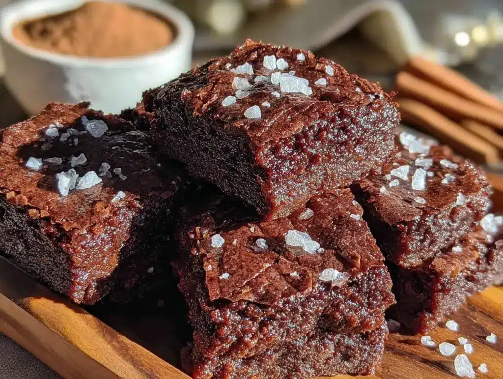 mexican hot chocolate brownies - featured image