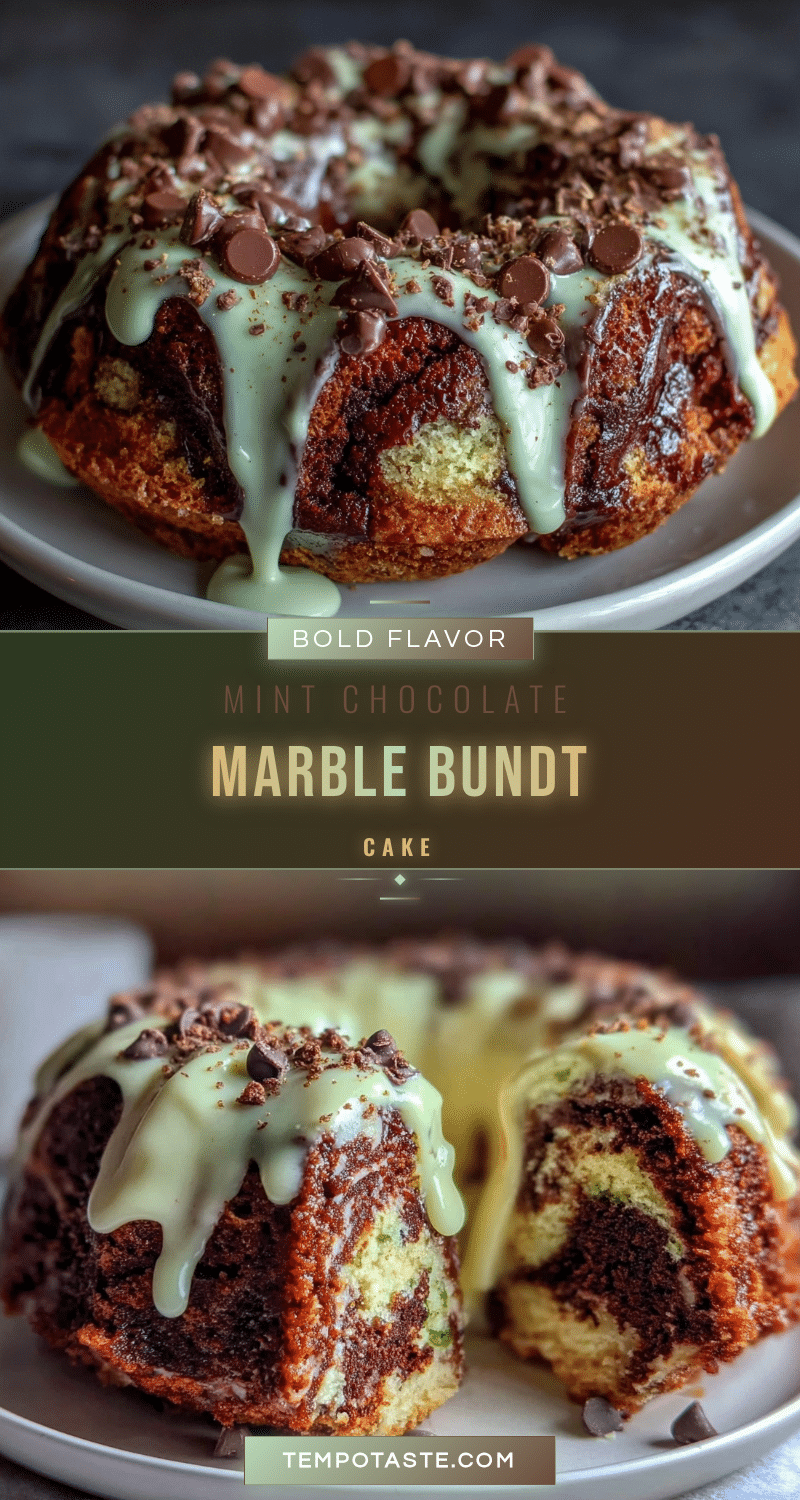 mint chocolate chip marble bundt cake recipe
