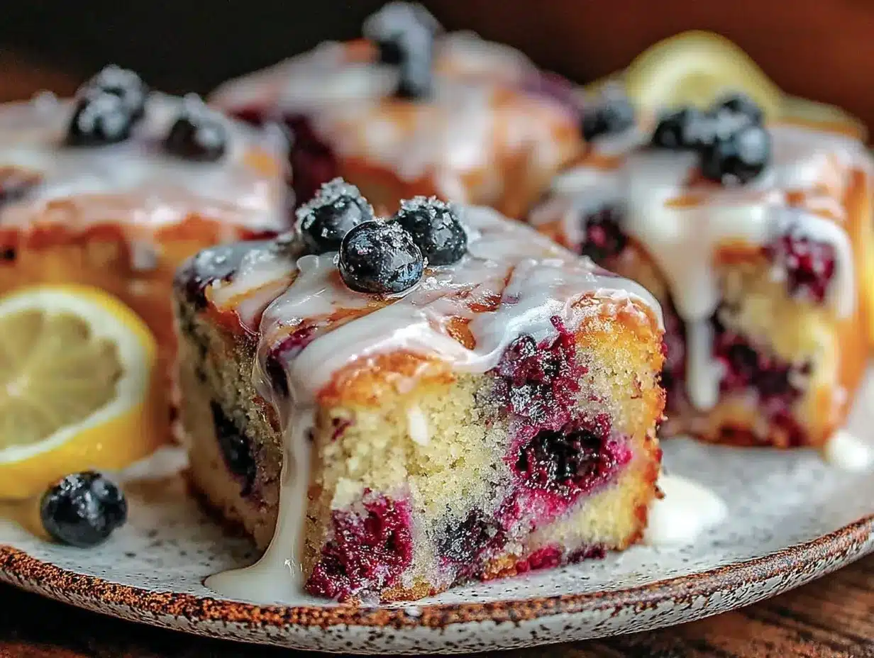 moist blueberry lemon poke cake preparation steps