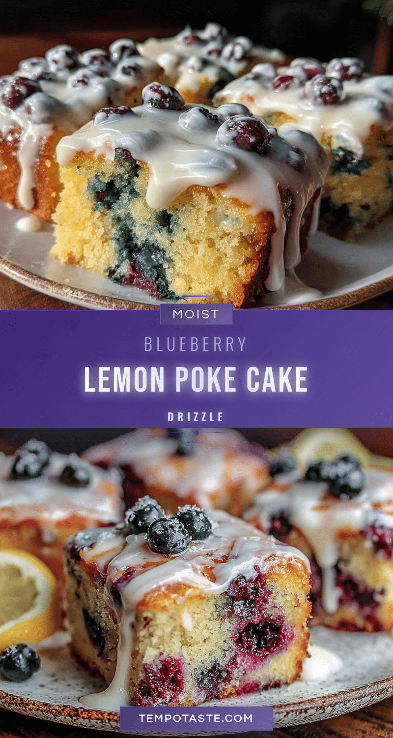 moist blueberry lemon poke cake recipe