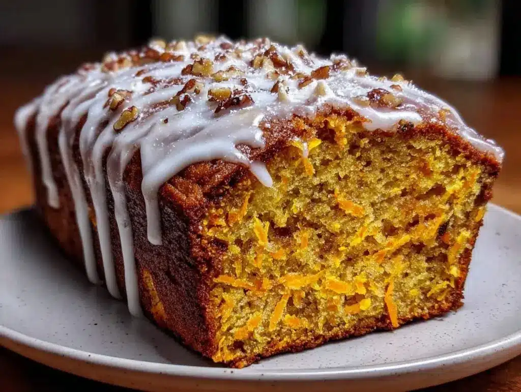 moist carrot cake quick bread - featured image