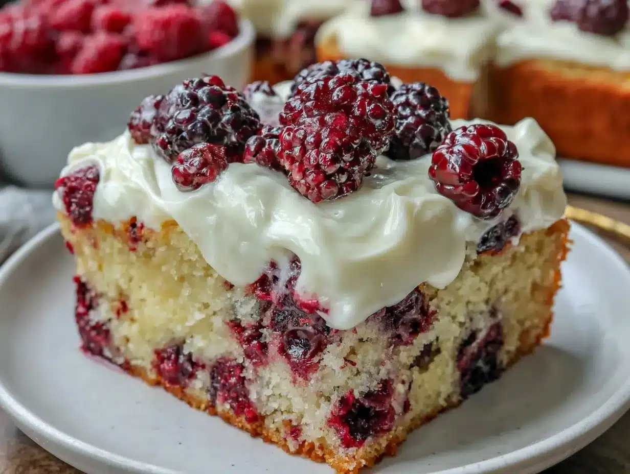moist triple berry sheet cake preparation steps