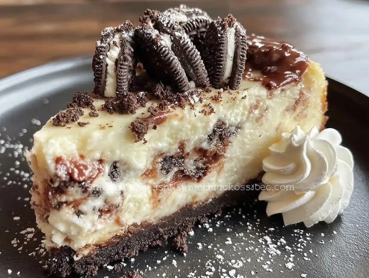 no bake cookies and cream cheesecake preparation steps