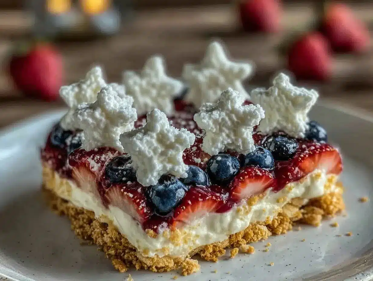no bake patriotic berry icebox cake preparation steps