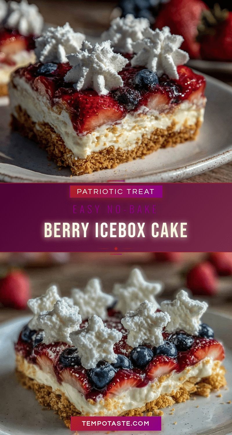no bake patriotic berry icebox cake recipe