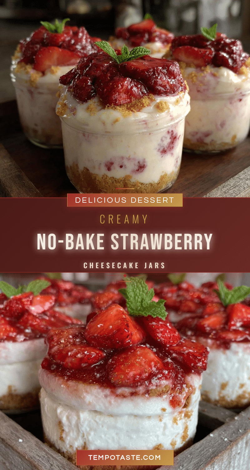 no-bake strawberry cheesecake jars recipe