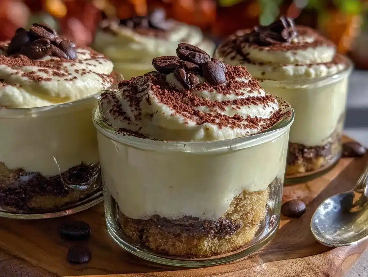 no-bake tiramisu cups preparation steps