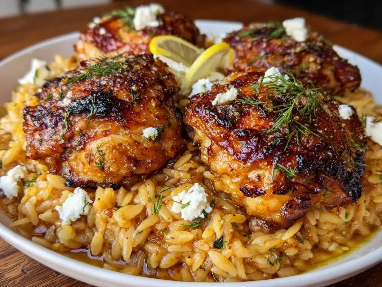 one-pan chicken orzo bake preparation steps