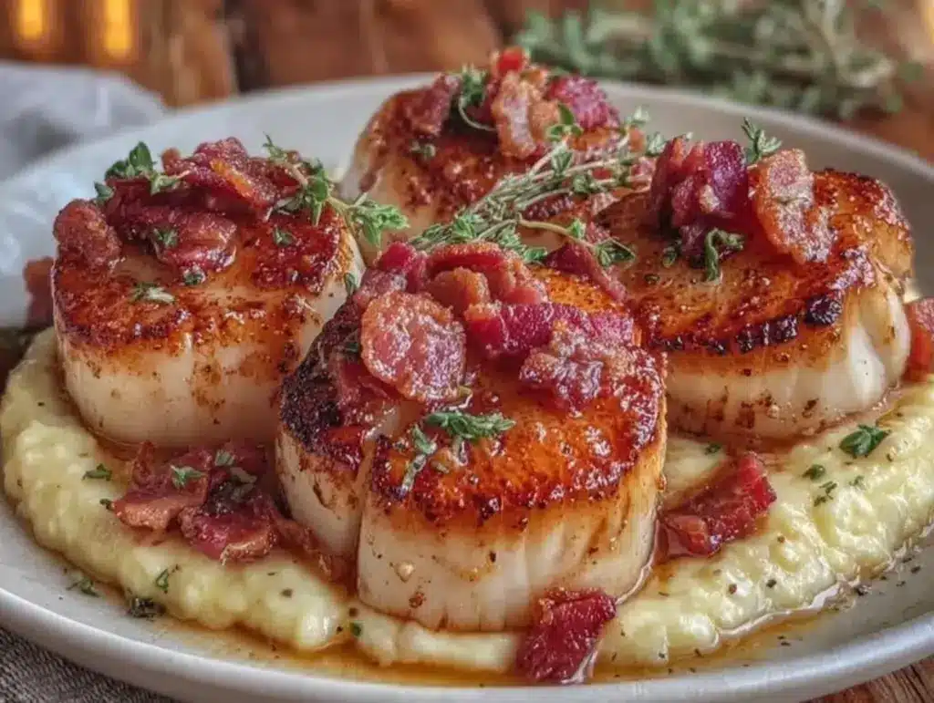 perfect pan seared sea scallops - featured image