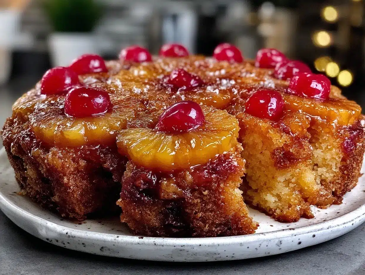 pineapple upside down cake preparation steps