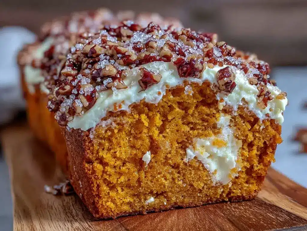 pumpkin cream cheese loaf - featured image