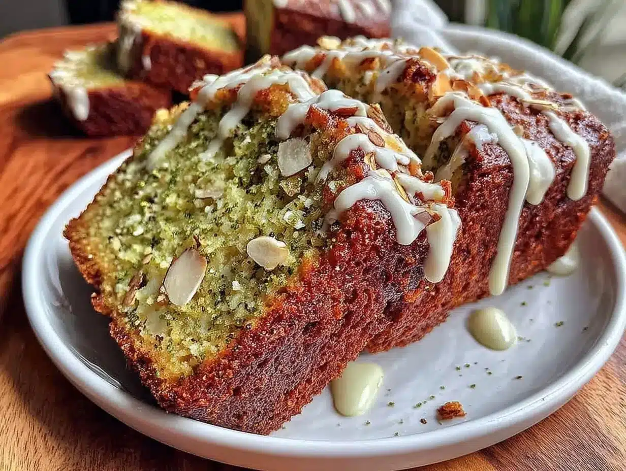 quick matcha almond bread loaf preparation steps
