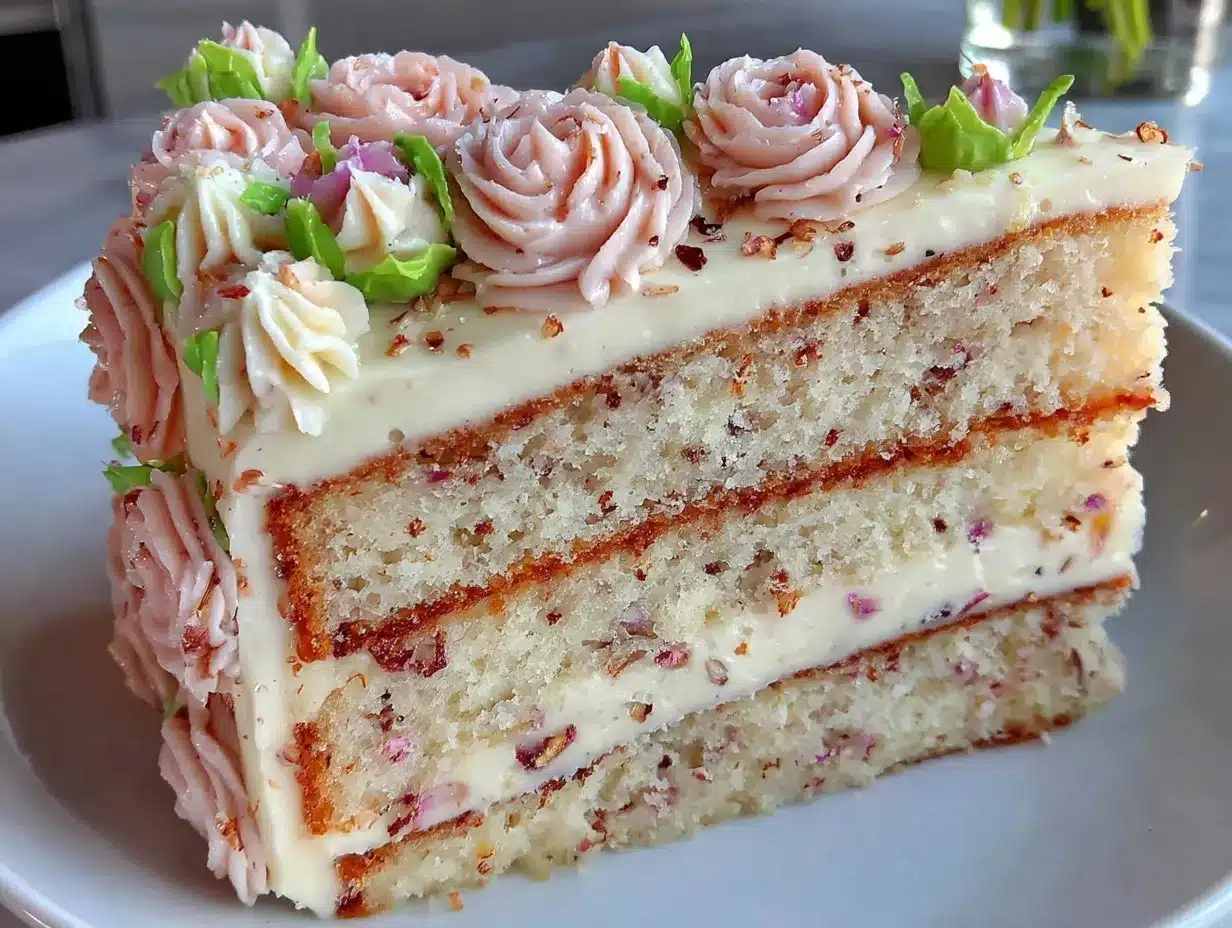 rose champagne cake preparation steps