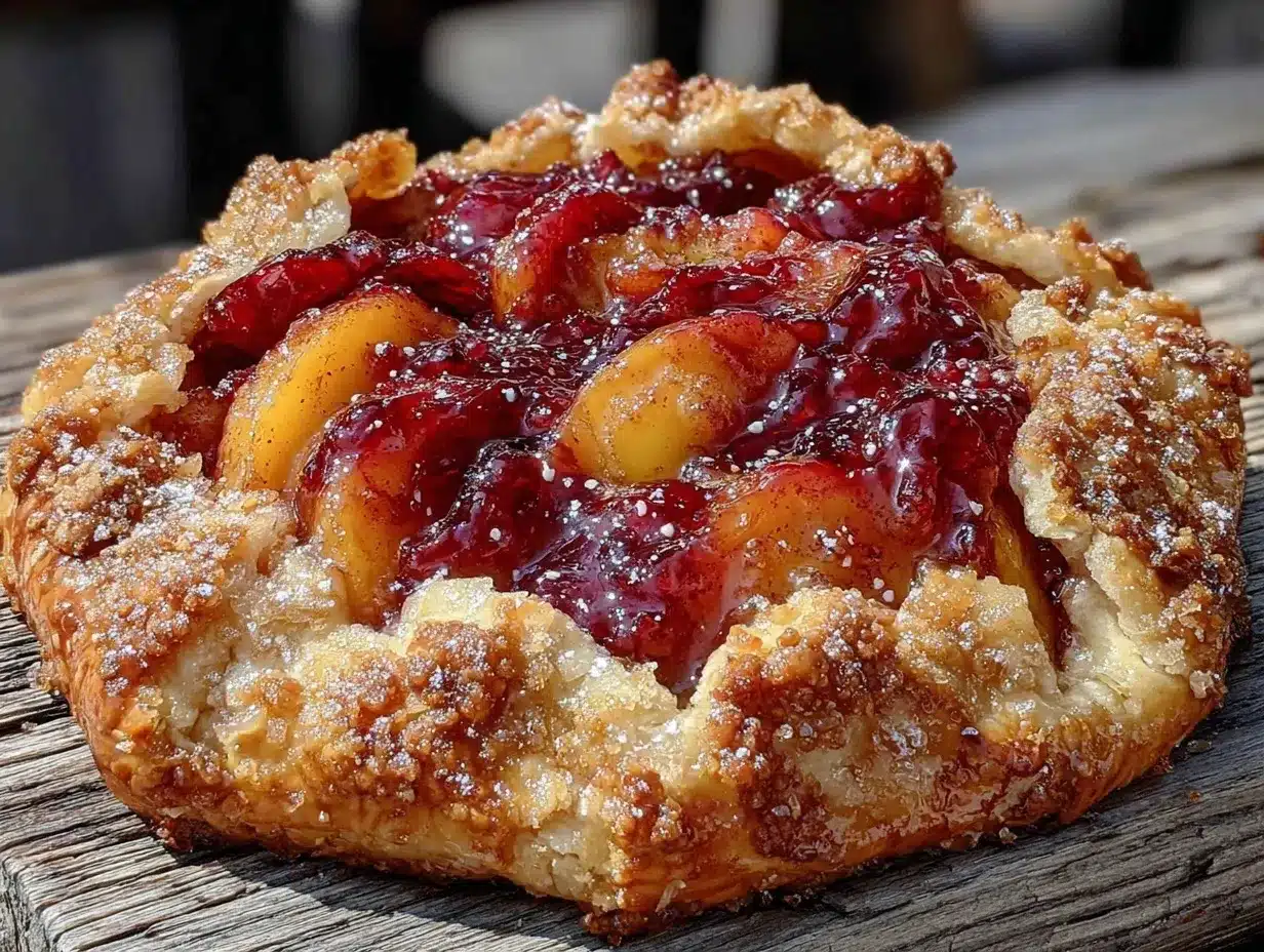rustic peach galette preparation steps