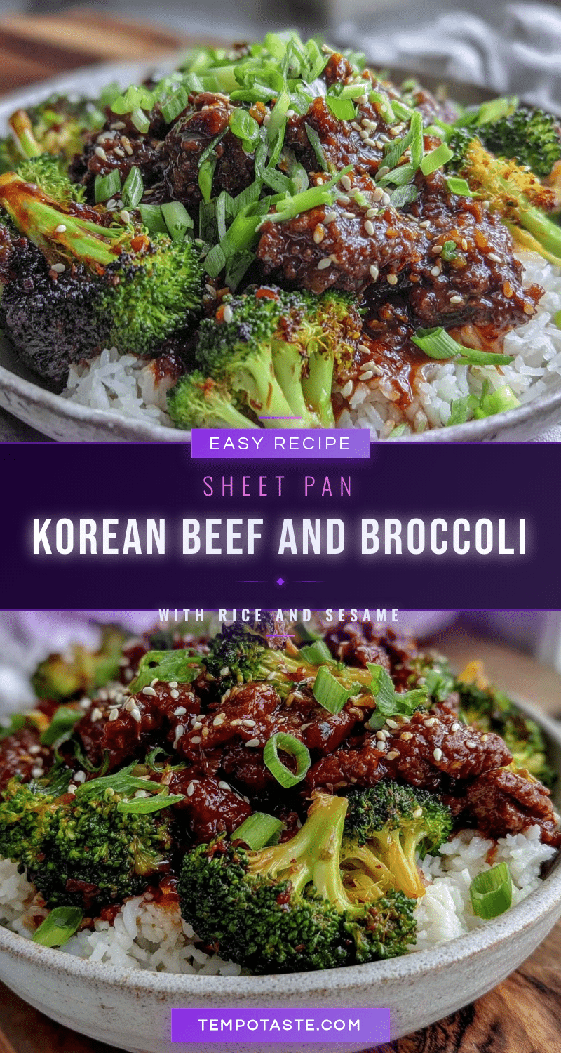 sheet pan korean beef and broccoli bowl recipe