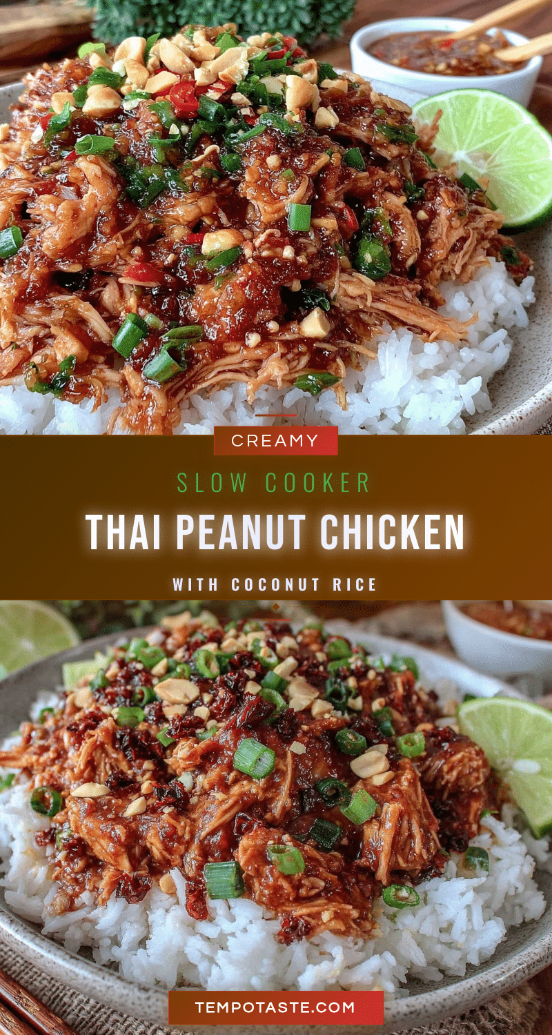 slow cooker Thai peanut chicken recipe