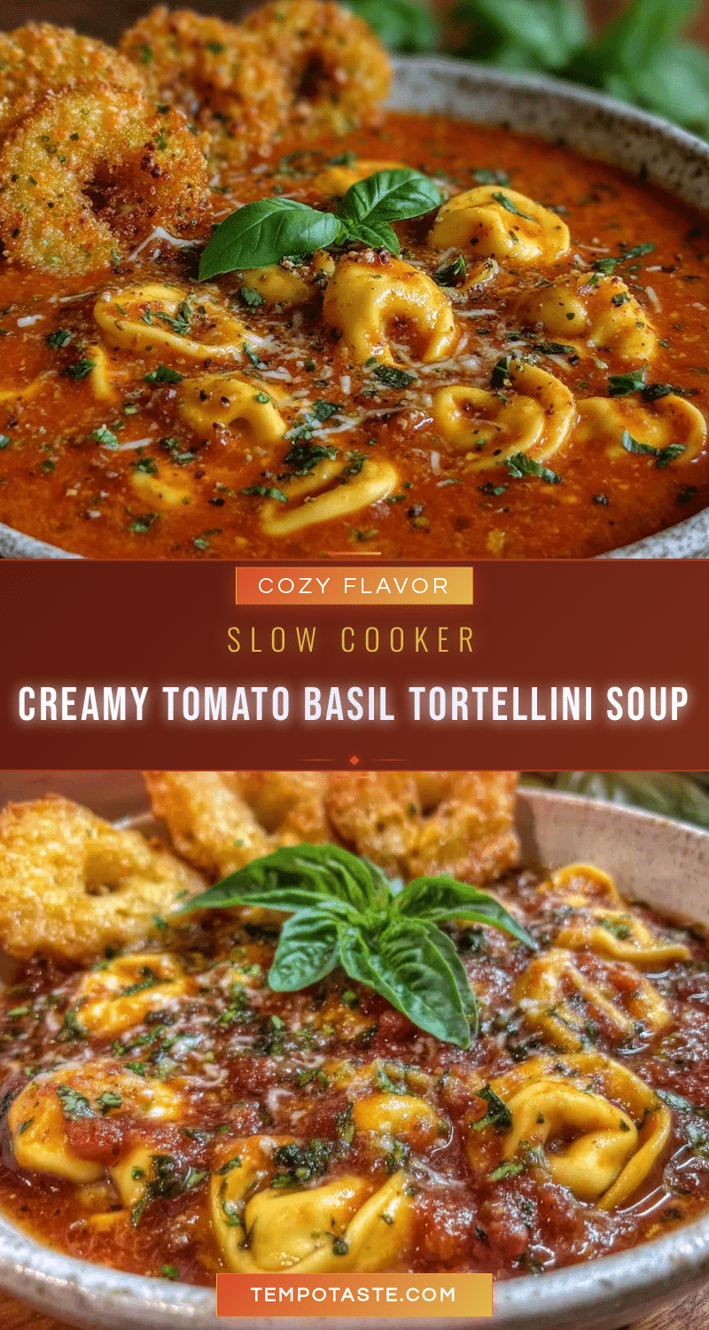 slow cooker tomato basil tortellini soup recipe