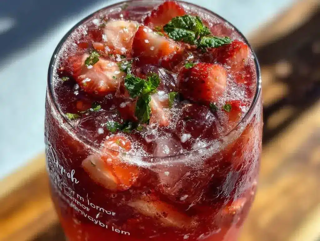 strawberry açaí refresher smoothie - featured image