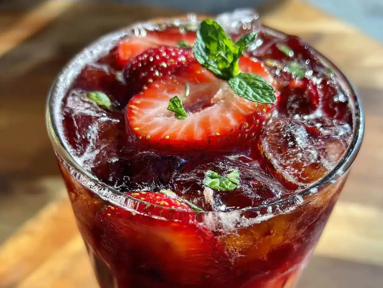 strawberry açaí refresher smoothie preparation steps