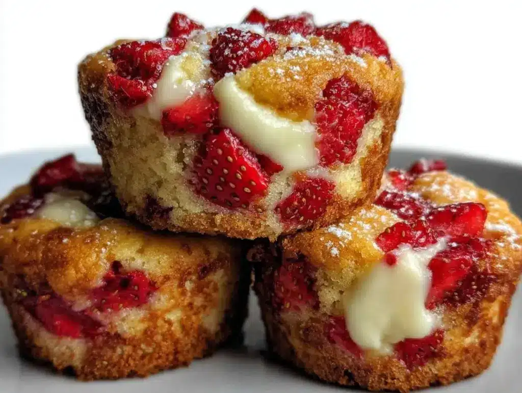 Strawberry Earthquake Cake Muffins - featured image