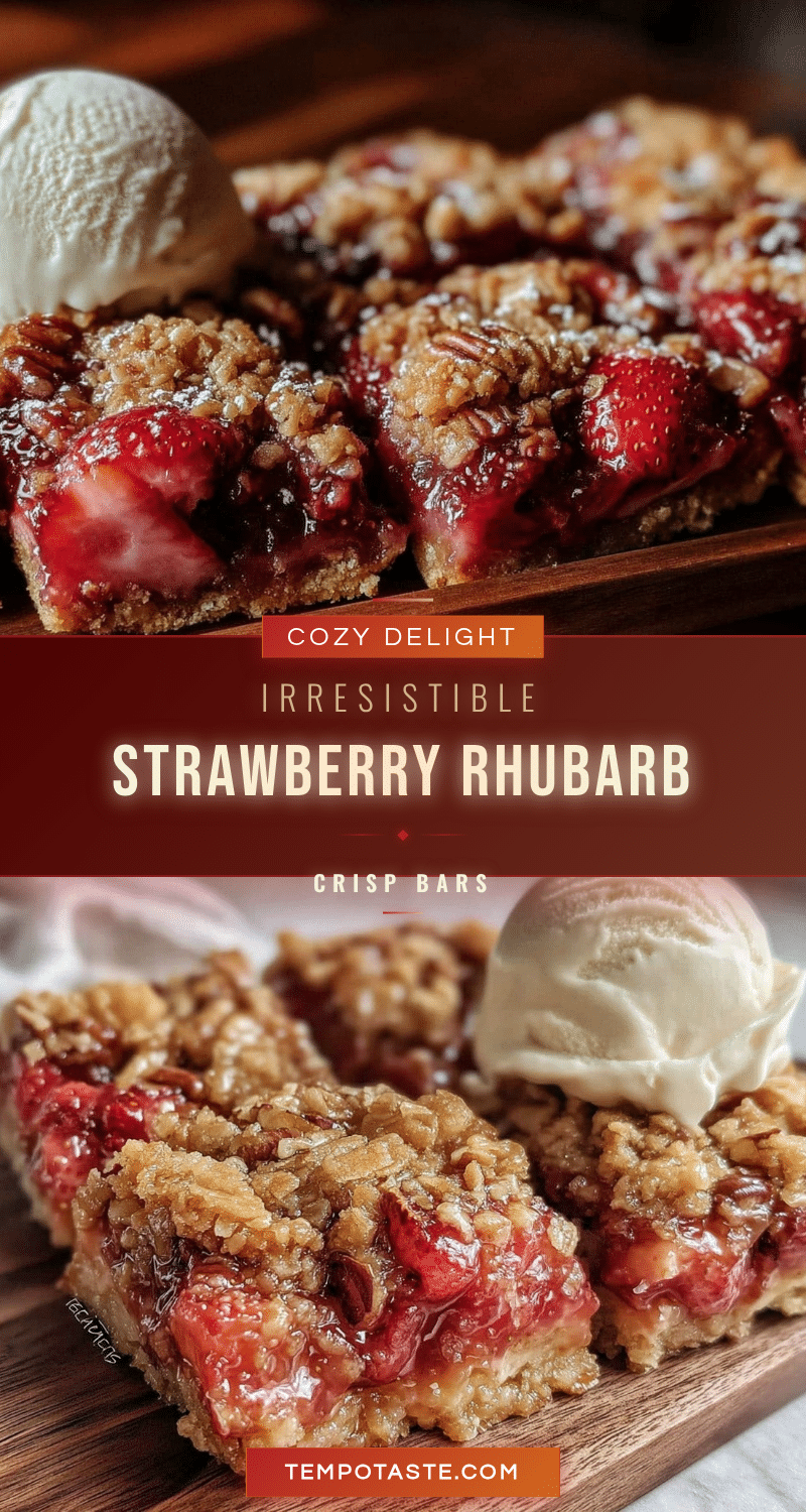 strawberry rhubarb crisp bars recipe