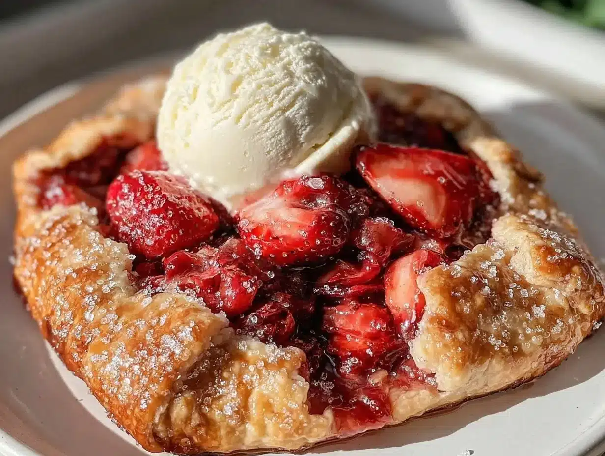 strawberry rhubarb galette preparation steps