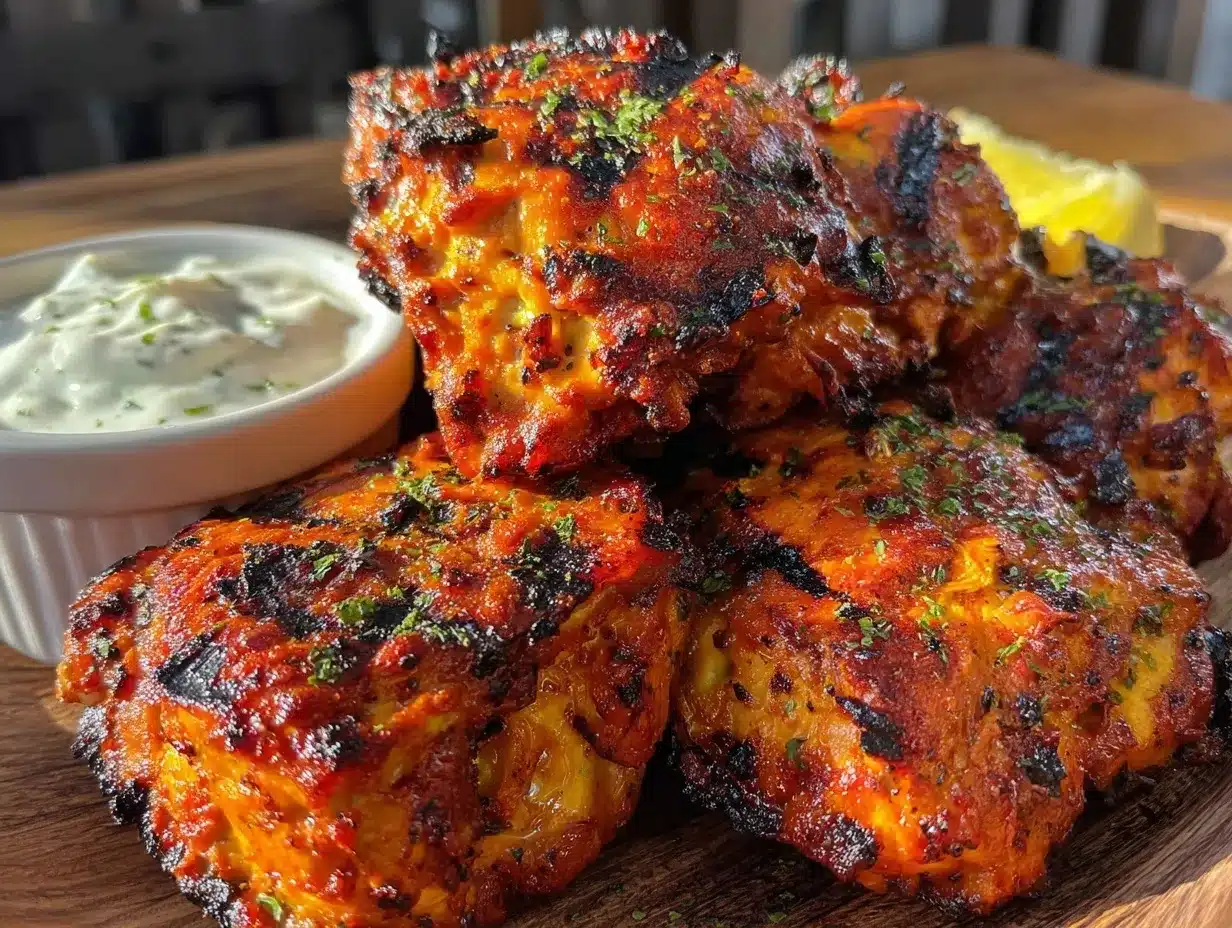 tandoori-style grilled chicken preparation steps