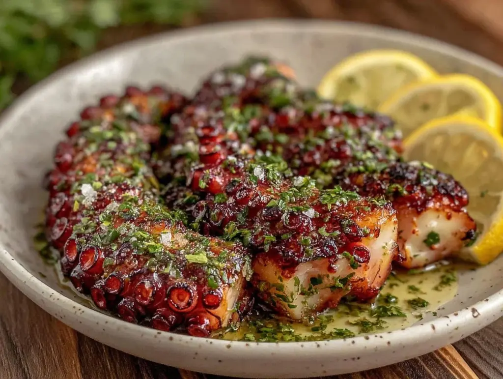 tender grilled octopus - featured image