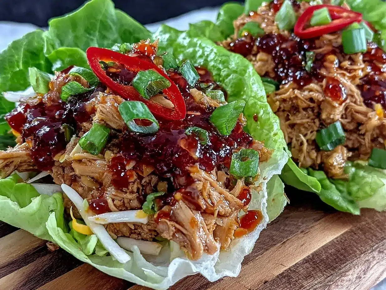 thai basil chicken lettuce cups preparation steps