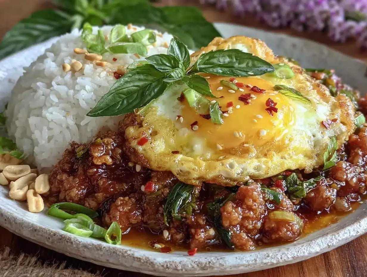 thai basil minced chicken stir fry preparation steps
