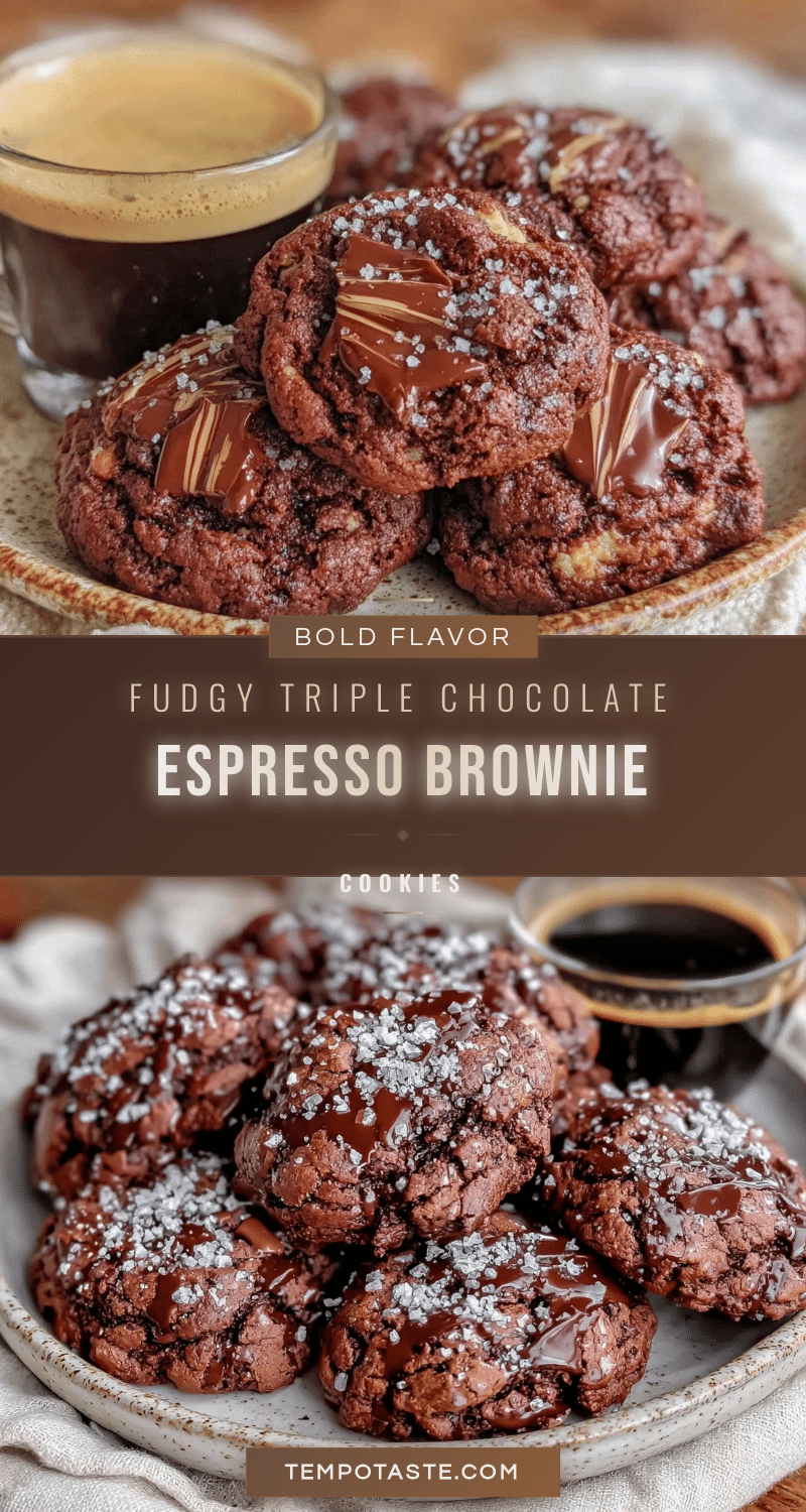 triple chocolate espresso brownie cookies recipe