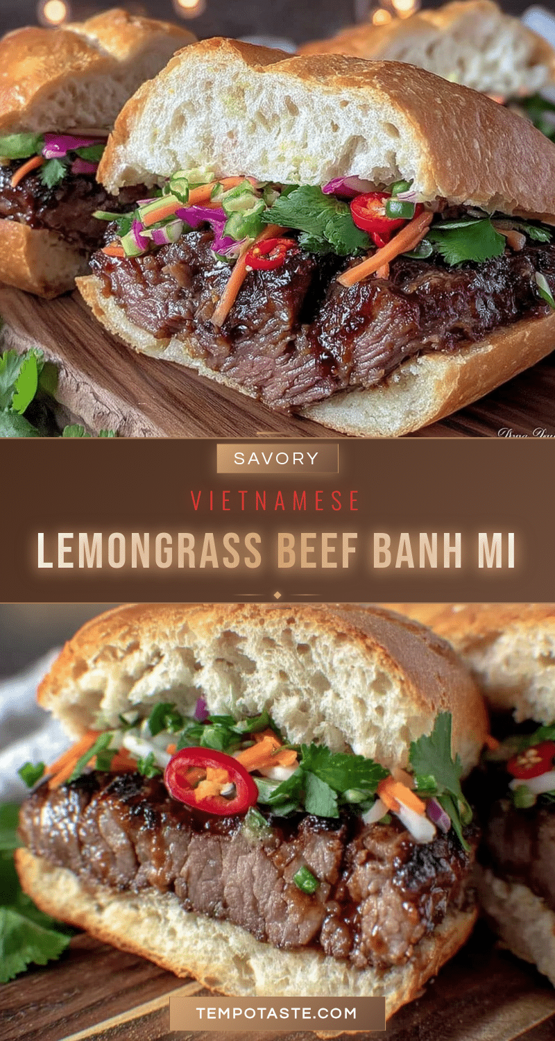 Vietnamese lemongrass beef banh mi sandwich recipe