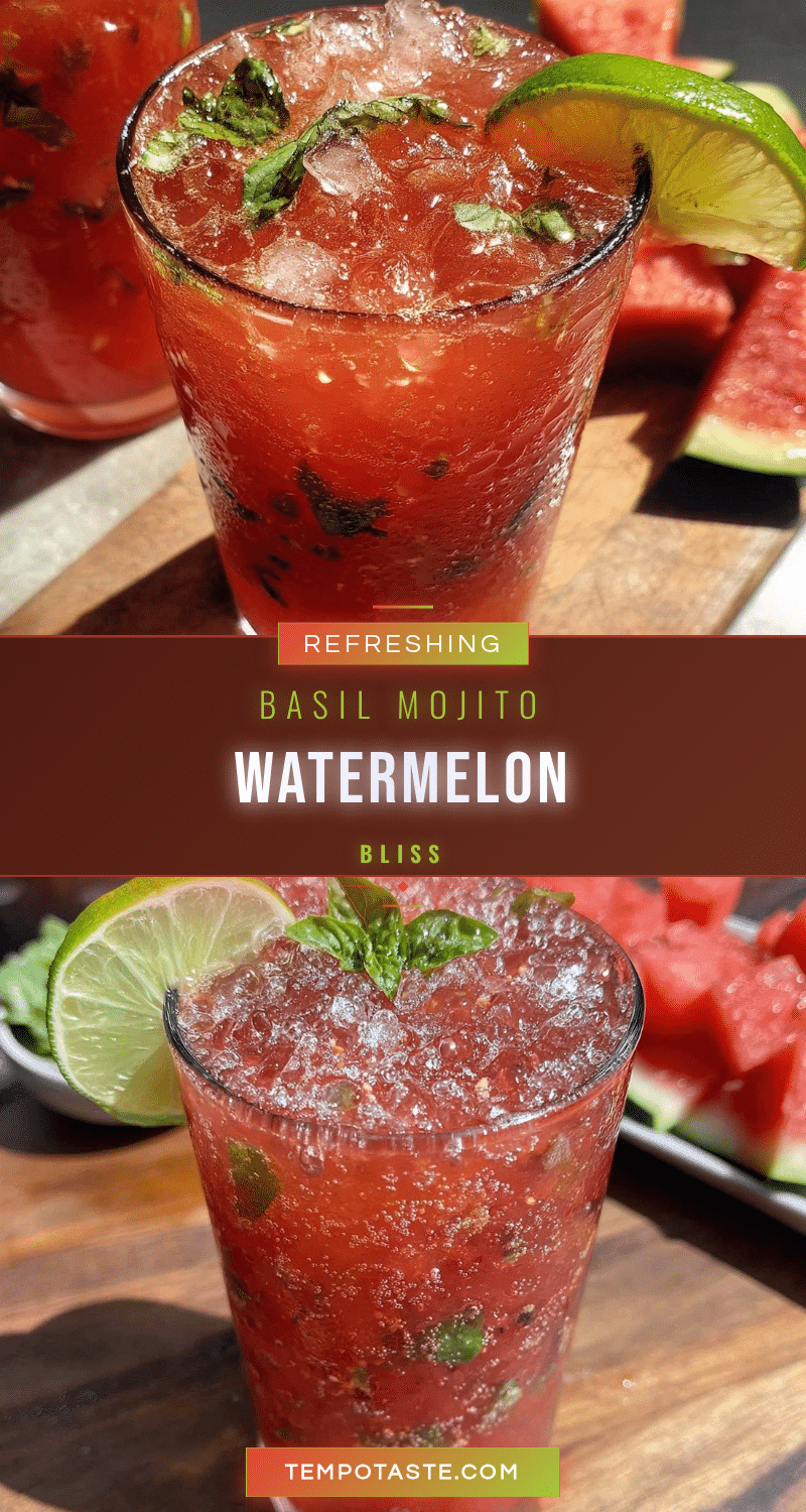 Watermelon Basil Mojito recipe