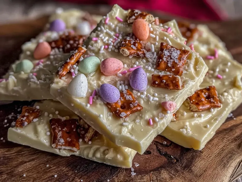 white chocolate easter bark - featured image