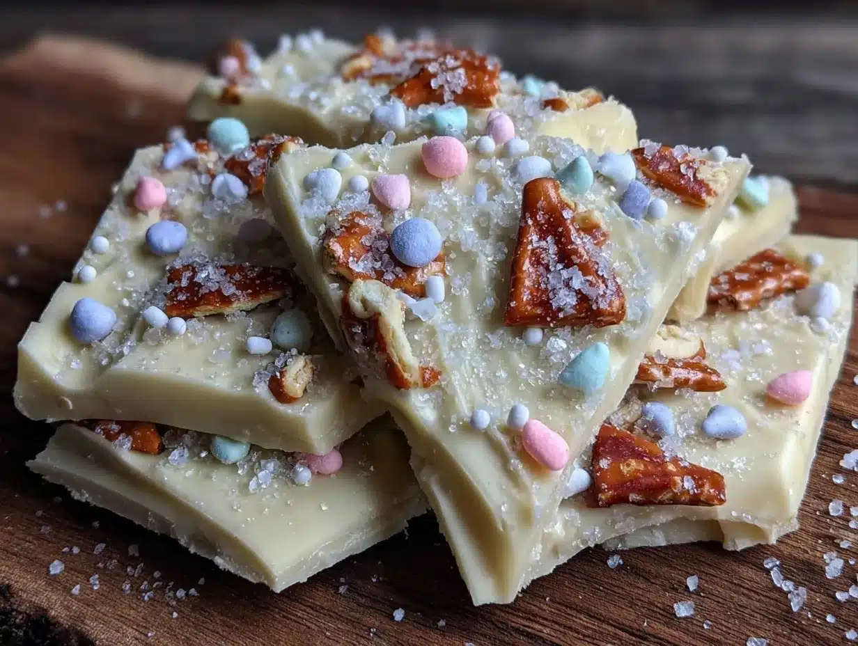 white chocolate easter bark preparation steps