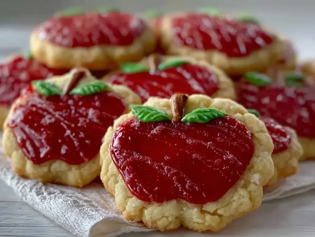 apple shaped sugar cookies for teachers - featured image