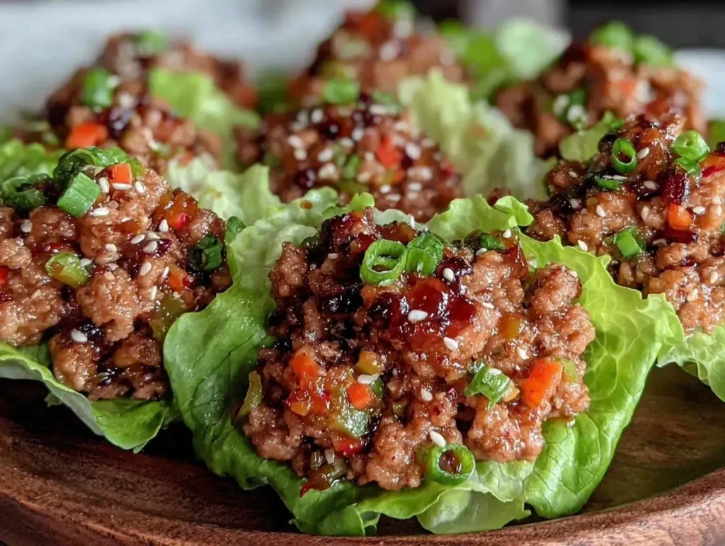 asian turkey lettuce cups - featured image