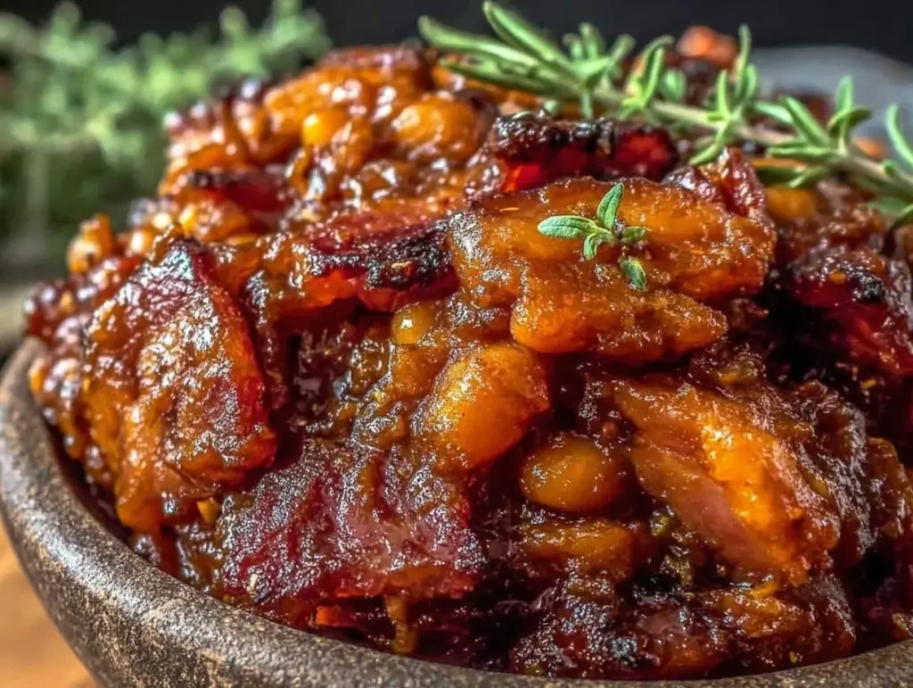 bourbon bacon baked beans - featured image