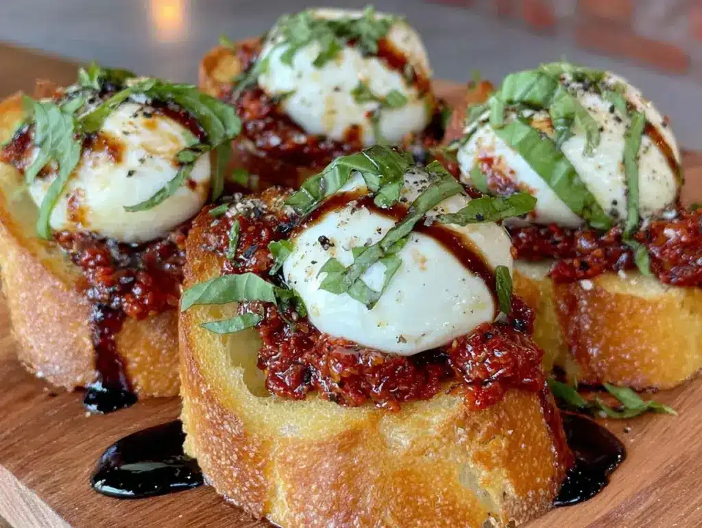 Burrata Caprese Crostini - featured image