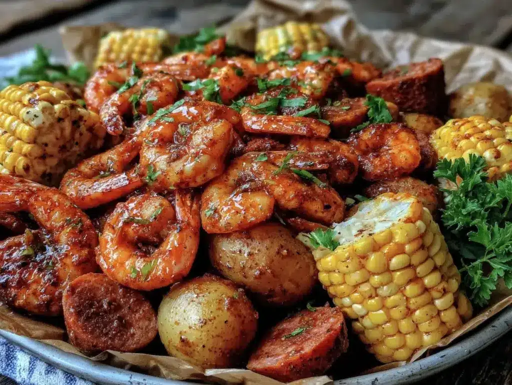 Cajun shrimp boil sheet pan dinner - featured image