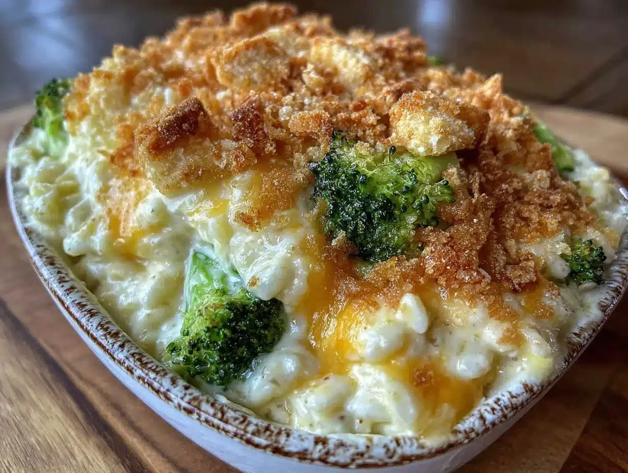 cheesy broccoli rice casserole preparation steps