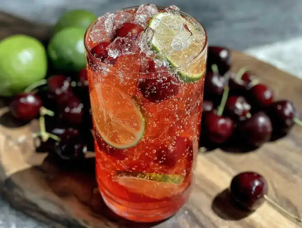cherry lime shrub - featured image