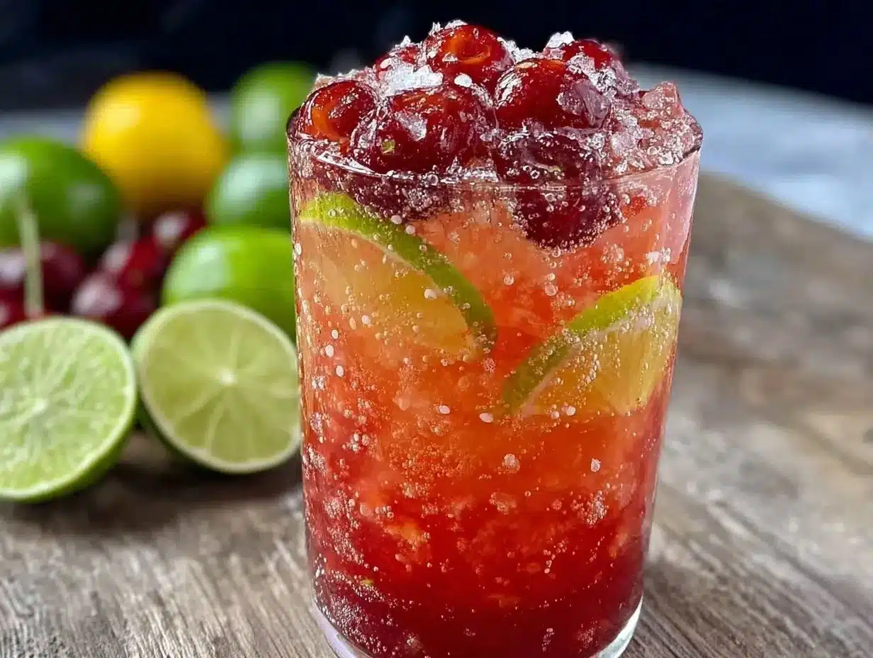 cherry lime shrub preparation steps