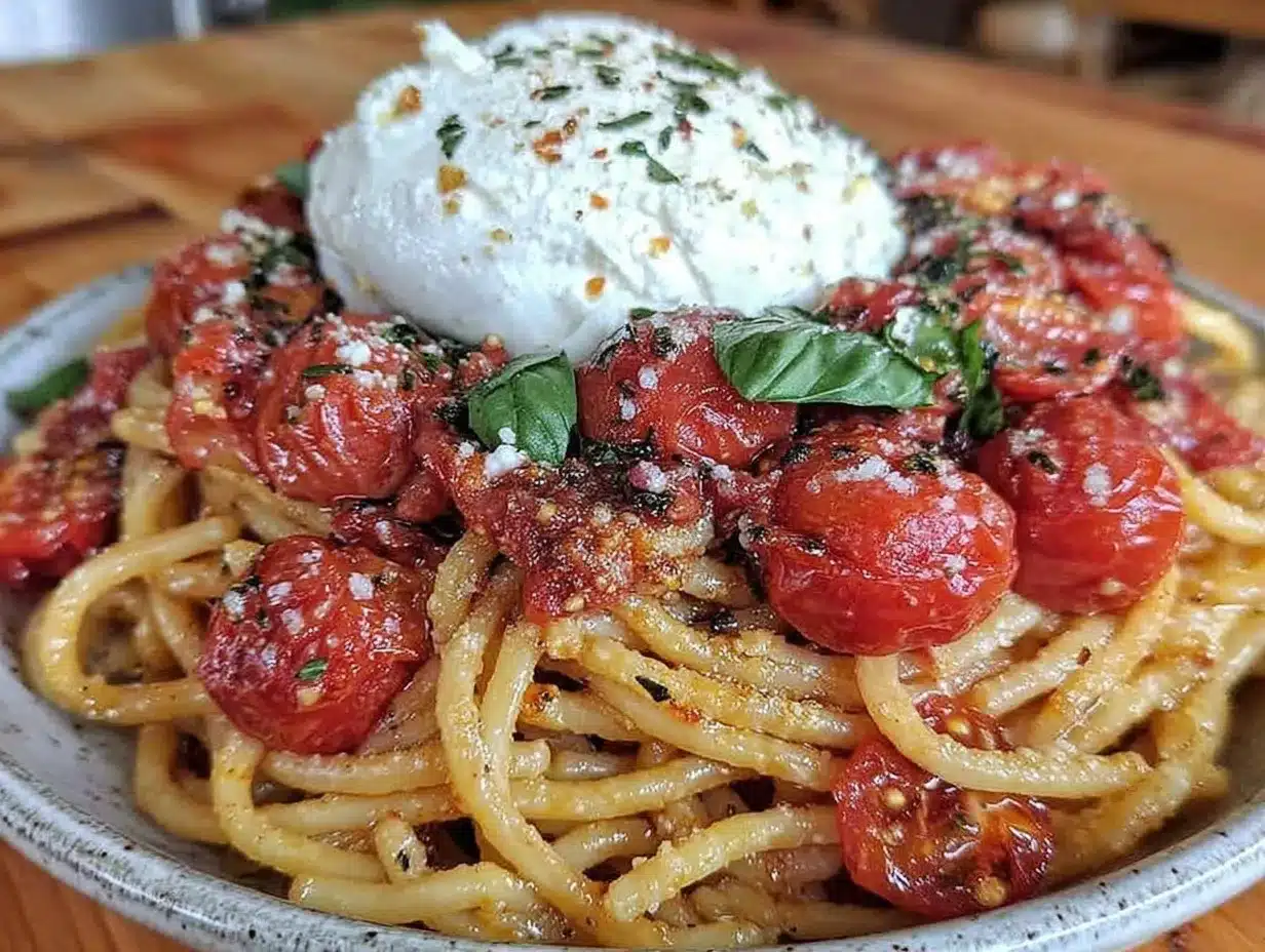 cherry tomato brown butter pasta preparation steps