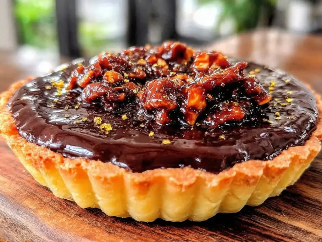 chocolate hazelnut tart - featured image