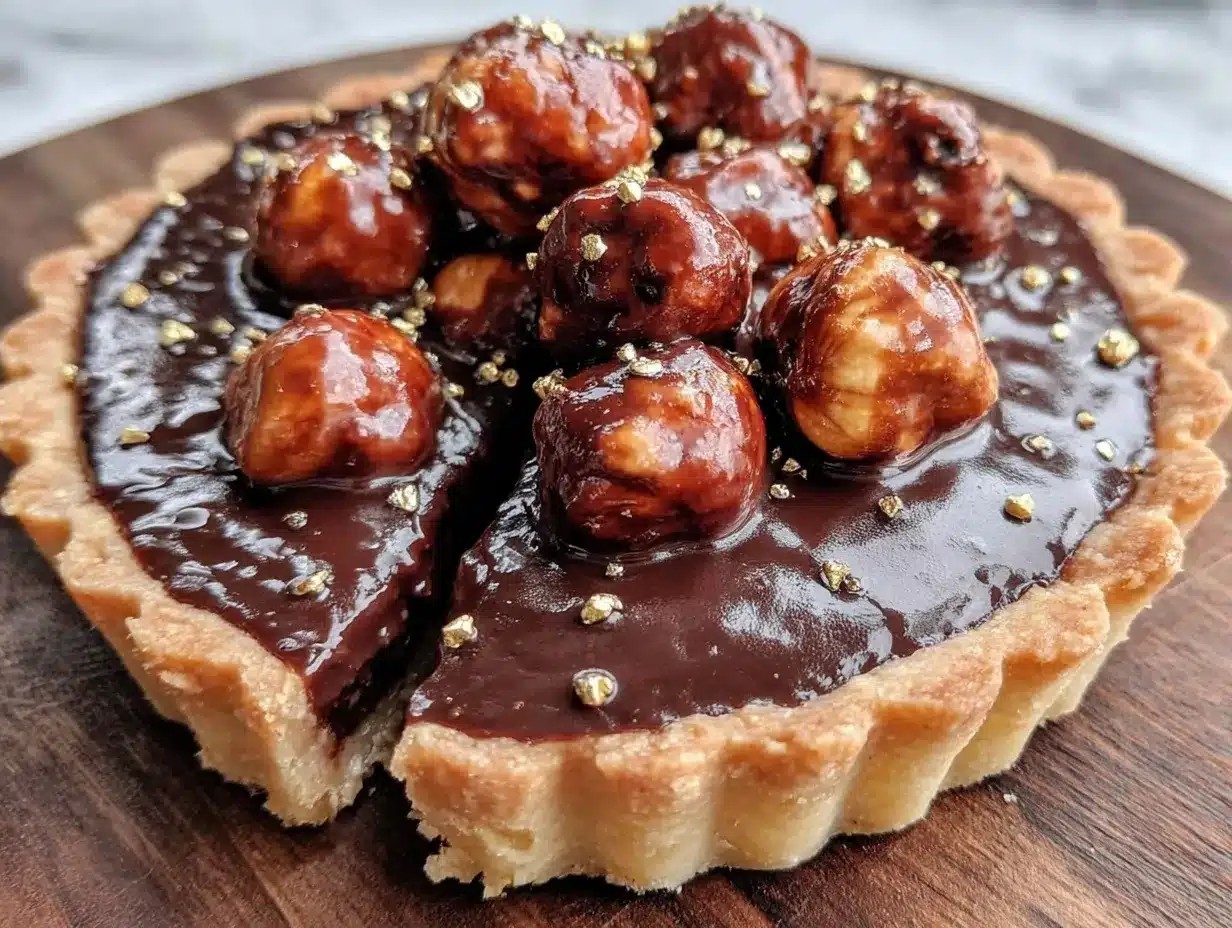 chocolate hazelnut tart preparation steps